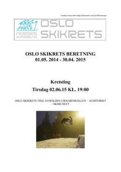 Oslo Skikrets beretning