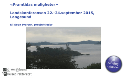 NOOS konferanse i Langesund 23 september 2015
