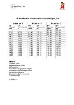 Buss nr 1 Buss nr 2 Buss nr 3 Trasè: - Bø