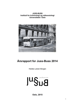 Årsrapport for Juss-Buss 2014 - Oslo