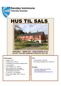 Hus til salgs - Sandøy kommune
