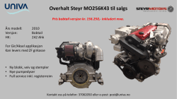 Overhalt Steyr MO256K43 til salgs