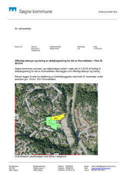 detaljregulering for del av Konvalldalen