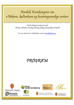 Nordisk kornkongress foreløpig program