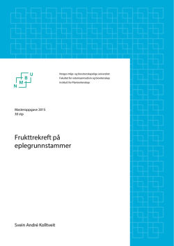Frukttrekreft på eplegrunnstammer