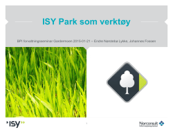ISY Park som verktøy