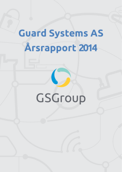 Guard Systems AS Årsrapport 2014