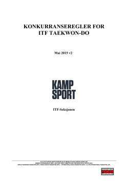 KONKURRANSEREGLER FOR ITF TAEKWON-DO