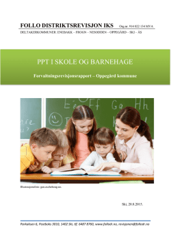 PPT I SKOLE OG BARNEHAGE