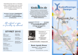 Program for 2015 - Brystkreftforeningen