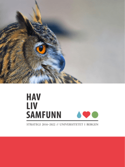 HAV LIV SAMFUNN - Universitetet i Bergen