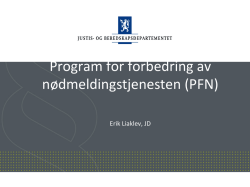 Program for forbedring av nødmeldingstjenesten (PFN)