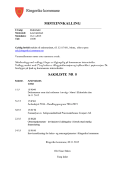 Eldrer&aring;det 2015-11-16 - saksliste
