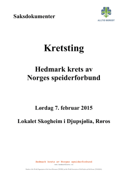 Kretsting - Hedmark krets av Norges speiderforbund