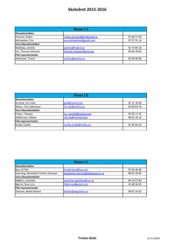Klasse og FAU kontakter 2015-2016
