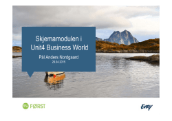 Skjemamodulen i Unit4 Business World
