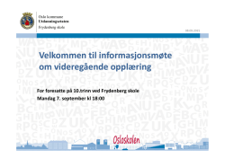 Presentasjon Infoteam høst 2015-KH - Frydenberg skole