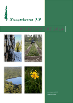 Miljørapport for Stangeskovene 2014