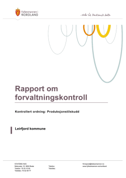 Leirfjord kommune Kontrollrapport