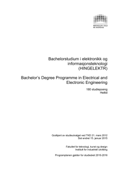 Bachelorstudium i elektronikk og