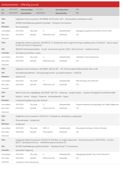 Jernbaneverket - Offentlig journal