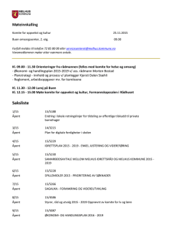 Komite for oppvekst og kultur 25.11.2015