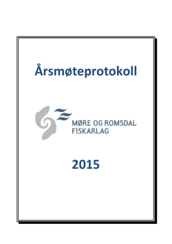 Årsmøteprotokoll 2015 - Møre og Romsdal Fiskarlag