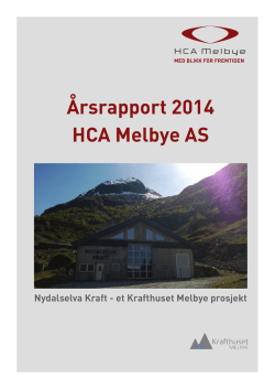 Årsrapport 2014 HCA Melbye AS