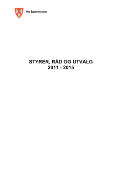 STYRER, RÅD OG UTVALG 2011 - 2015