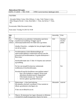 Møtereferat FAU 17.3.2015