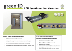 LED lysskinner for Varerom