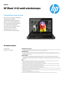 HP ZBook 14 G2 mobil arbeidsstasjon