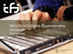 INF3470 Digital signalbehandling
