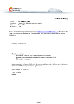 Innkalling - Hammerfest kommune