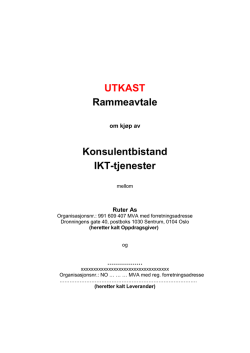 20150113 UTKAST Rammeavtale konsulentbistand IKT V1.1