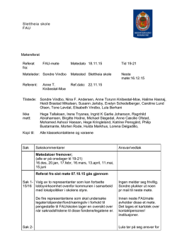 Referat fra FAU 18. november