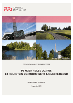 psykisk helse og rus et helhetlig og koordinert