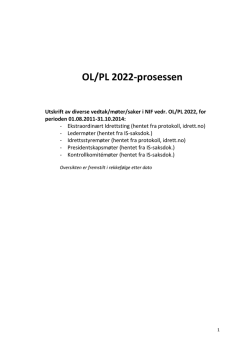 Protokoller og referater Oslo 2022
