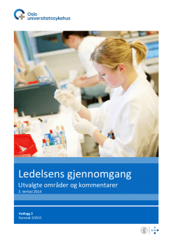 Ledelsens gjennomgang&raquo;, styresak 3/2015 for