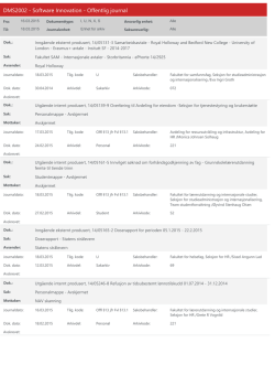 DMS2002 - Software Innovation - Offentlig journal