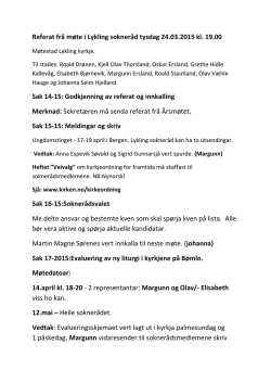 Møtebok 3 - Bømlo kyrkjelege fellesråd