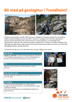 Bli med på geologitur i Trondheim!