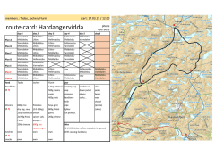 route card: Hardangervidda