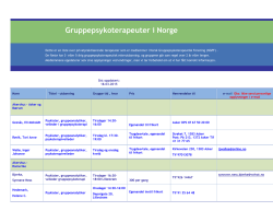 Gruppepsykoterapeuter i Norge - Norsk Gruppepsykoterapeutisk