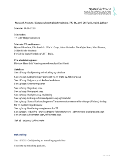 Protokoll TF møte 16. april 2015 - Tanavassdragets Fiskeforvaltning