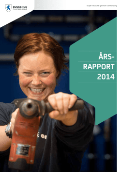 Årsrapport 2014 - Buskerud fylkeskommune