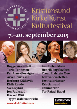 KKKK Brosjyre 2015 - Kristiansund kirkelige fellesråd