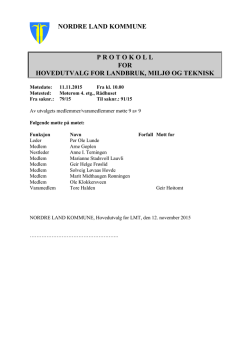 Hovedutvalg for landbruk, miljø og teknisk 11.11.2015