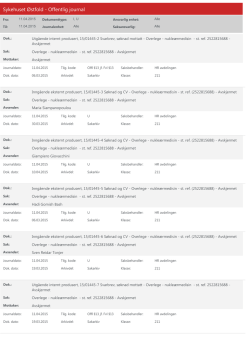 Offentlig journal 2015-04-11