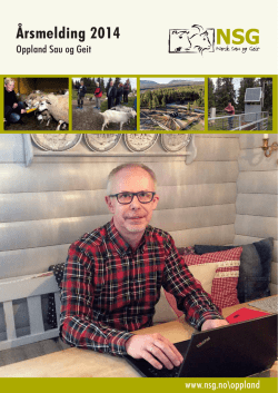 &Aring;rsmelding 2014 - Norsk Sau og Geit